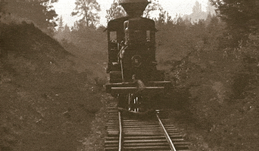 Toy train back on the tracks, running smoothly